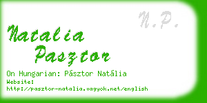 natalia pasztor business card